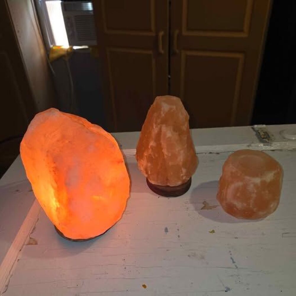 Himalayan Salt Lamps and Candle Holder Set obo